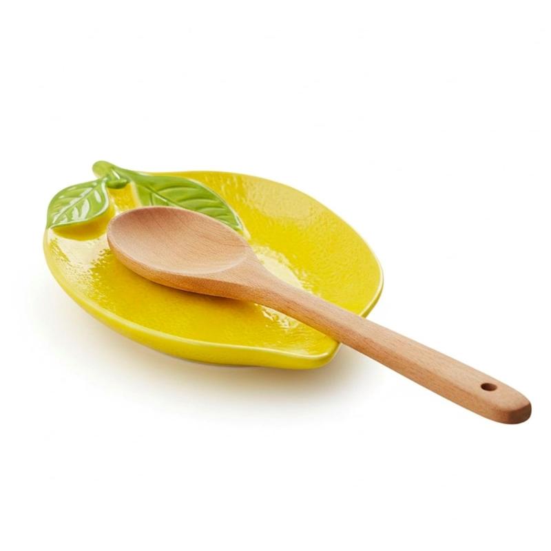 Piccola Ciotola da Immersione con Motivo di Limoni in Ceramica Piatto da Portata per Dessert Insalata Stoviglie Sicura Uso Quotidiano Regalo per Festa di Compleanno