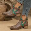 Fashion 2025 New Women Zipper Ankle Boots Pointed Toe Sexy Designer Shoes Low Heel Fashion Outdoor Comfortable Boots Zapatos De Mujer