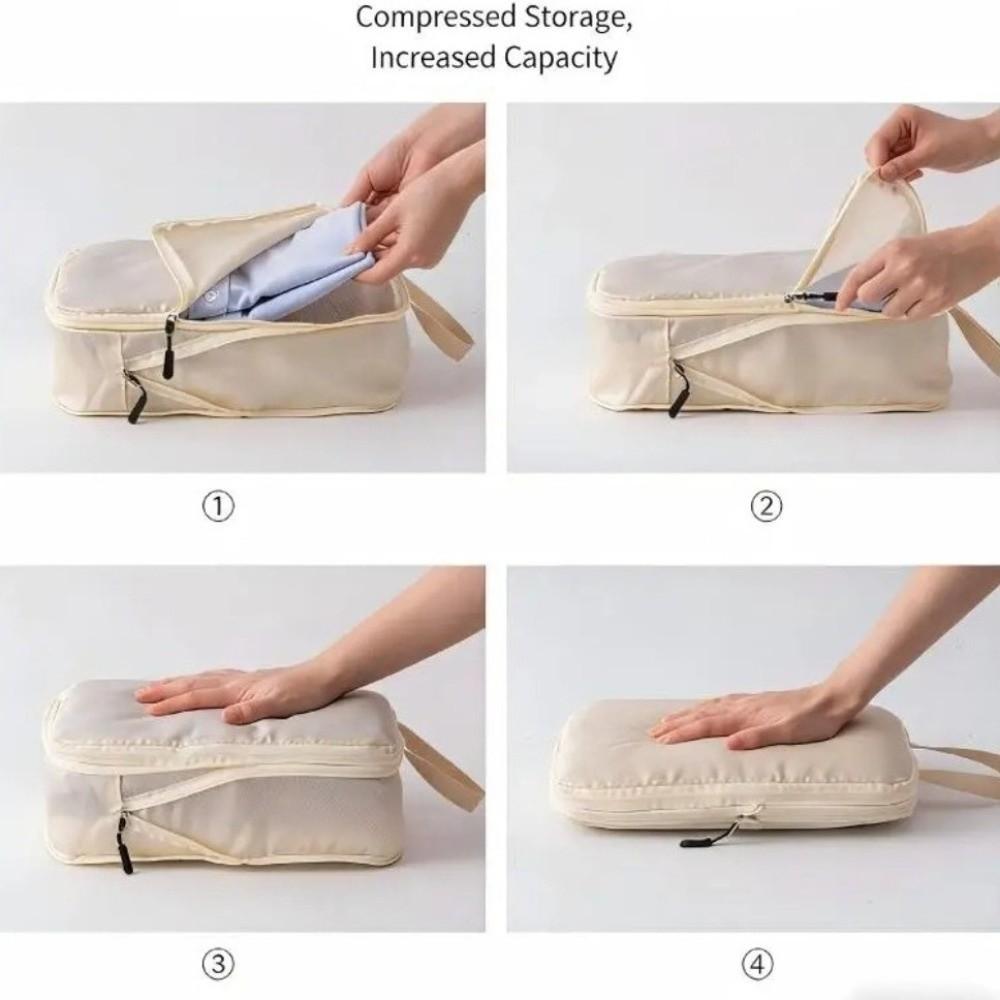 3 pcs/set Large Capacity Travel Compression Packing Cubes Multifunction Travel Storage Bag  Travel