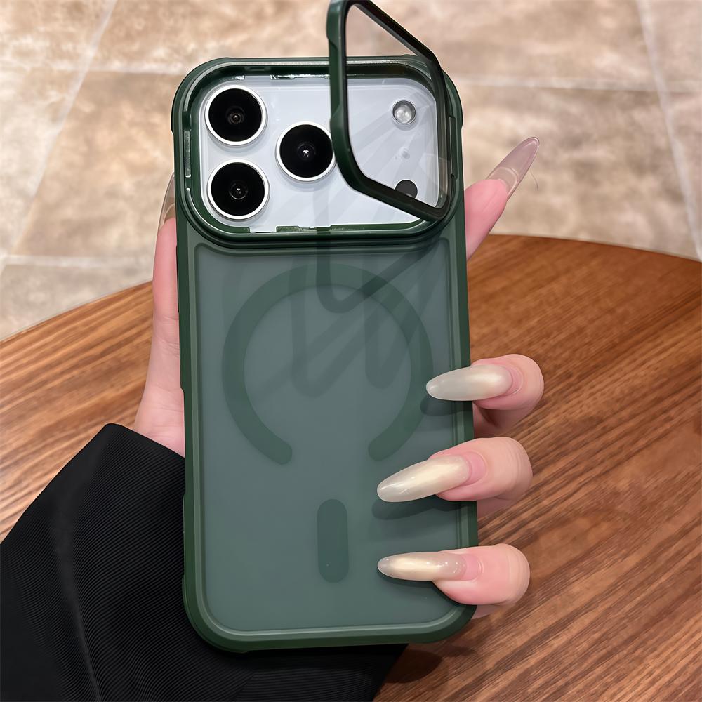 

Translucent Frosted Acrylic Holder For Magsafe Magnetic Phone Case For iPhone 17 16 15 14 13 12 Pro Max Plus Air Lens Film Cover iPhone 15
