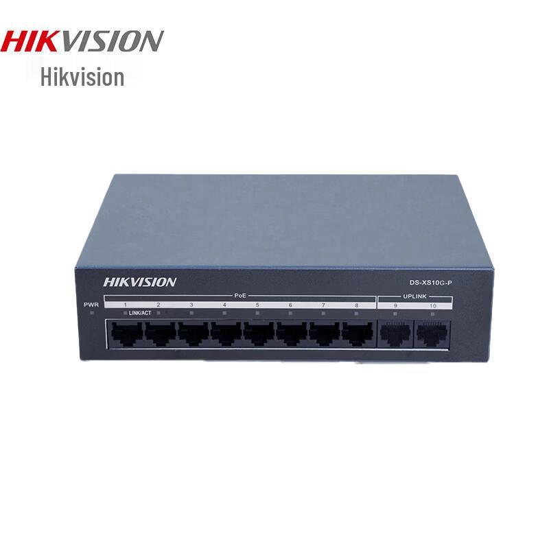 

HIKVISION DS-XS10G-P 10-Port Gigabit Unmanaged PoE Switch CN plug (adapter included)