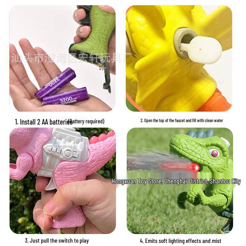 Dinosaur Spray Gun - Kids' Tyrannosaurus & Triceratops Water Toy