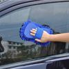 1/2 Stück Blaues Mikrofaser-Chenille Auto-Waschset, Auto-Reinigungsschwamm-Pad, Waschhandschuh, Handtuch, Wesentliche Auto-Pflegezubehör