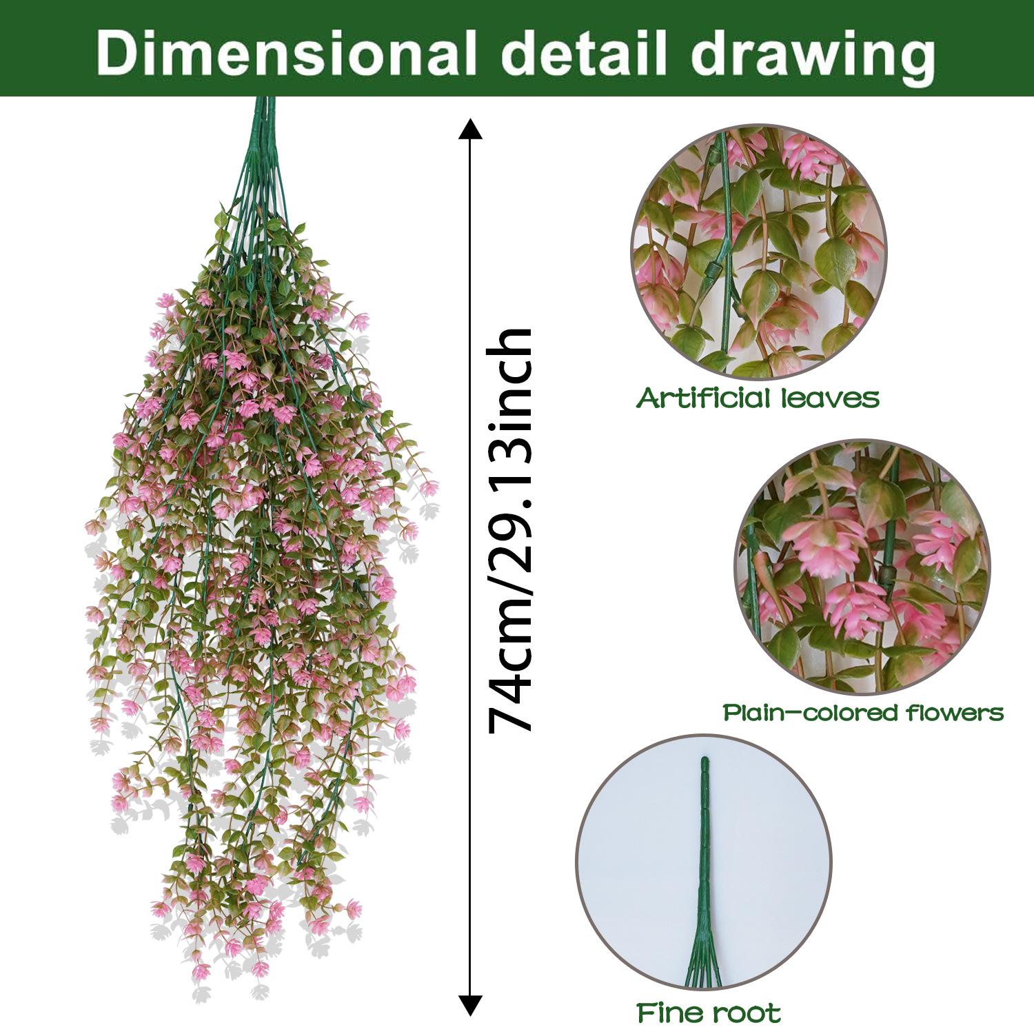 

Уличные искусственные лианы, лианы эвкалипта и камелии, домашнее свадебное украшение, искусственные цветы, цыганский розовый