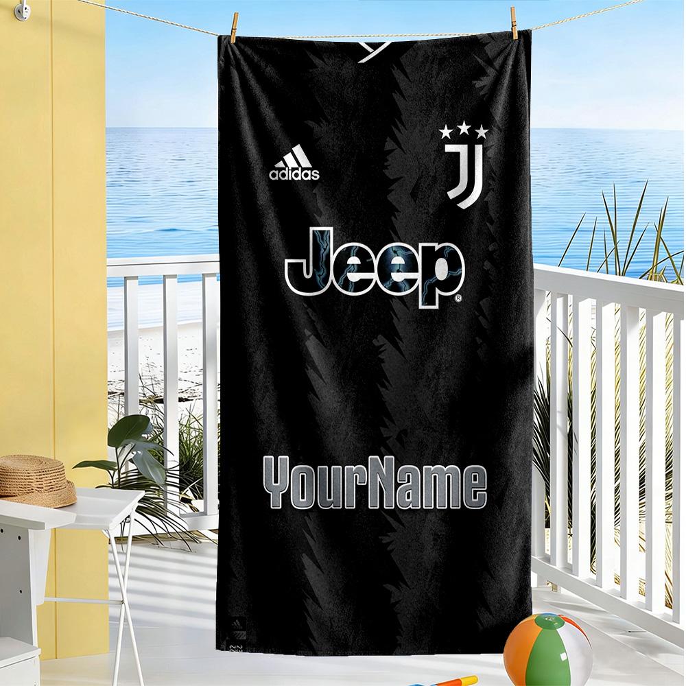 Juventus Customized Name Beach Towel Quick-Dry Soft Microfiber Suitable for Sports Travel Swimming Yoga Bathroom Beach And Pool