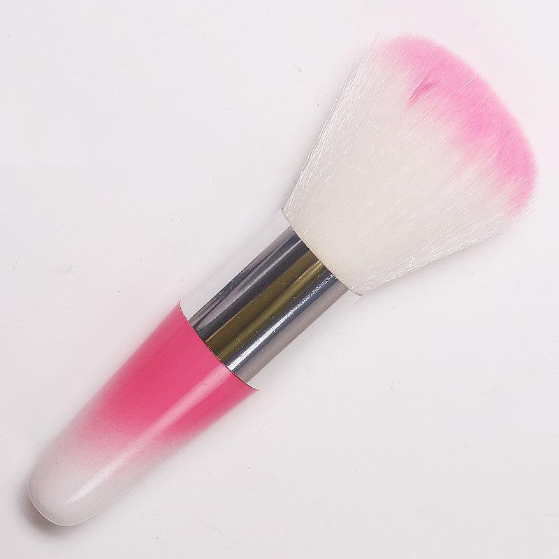 Pędzelek do usuwania pyłku z paznokci - Duża główka, Miękkie włosie, Wielofunkcyjny do paznokci i makijażu