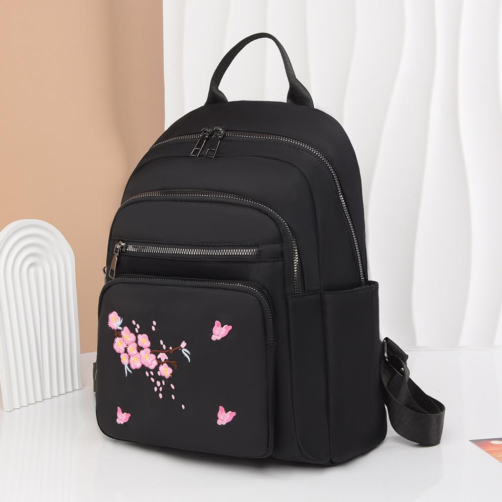 Large-capacity Commuter Bag - Embroidered, Versatile Women's Double-shoulder Bag, Fashionable Handbag