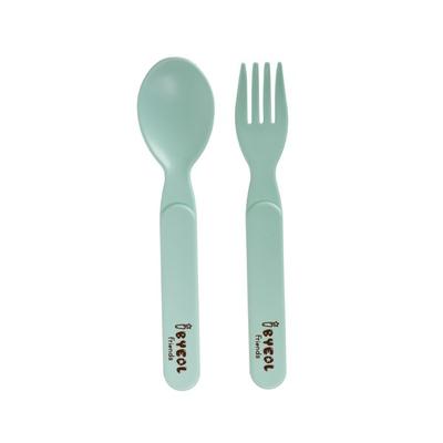 Ibyeol Friends Corn Baby Spoon + Fork Set, 1 Set, Mint