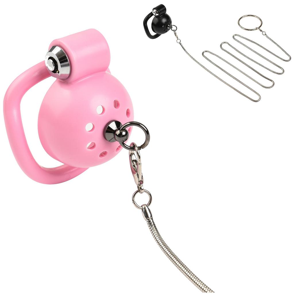 Men's Abs Bird Cage Chastity Lock with Traction Rope SM Ring Dog Slave Binding Training Adult Alternative Sex Toys