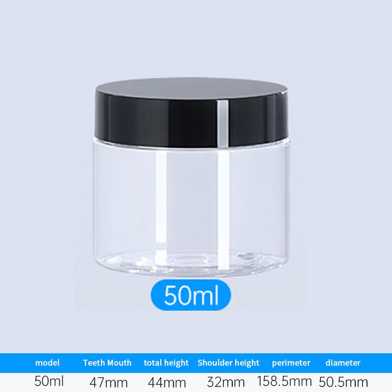 5 Pcs Travel Face Cream Jar Empty Plastic Cosmetic Makeup Bottle 20Ml 30Ml 50Ml Transparent Storage Container Refillable Bottles