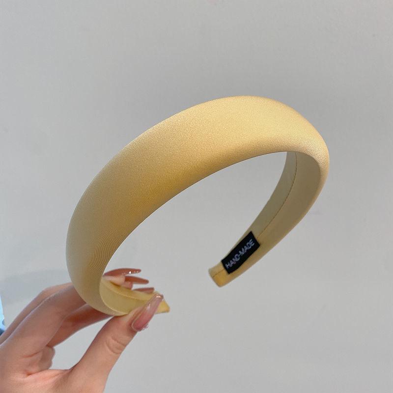 3CM Fashion Women's Headbands Sweet Solid Color Sponge Padded Hairbands Lady Girls Daily Press Hair Hoop Accessories