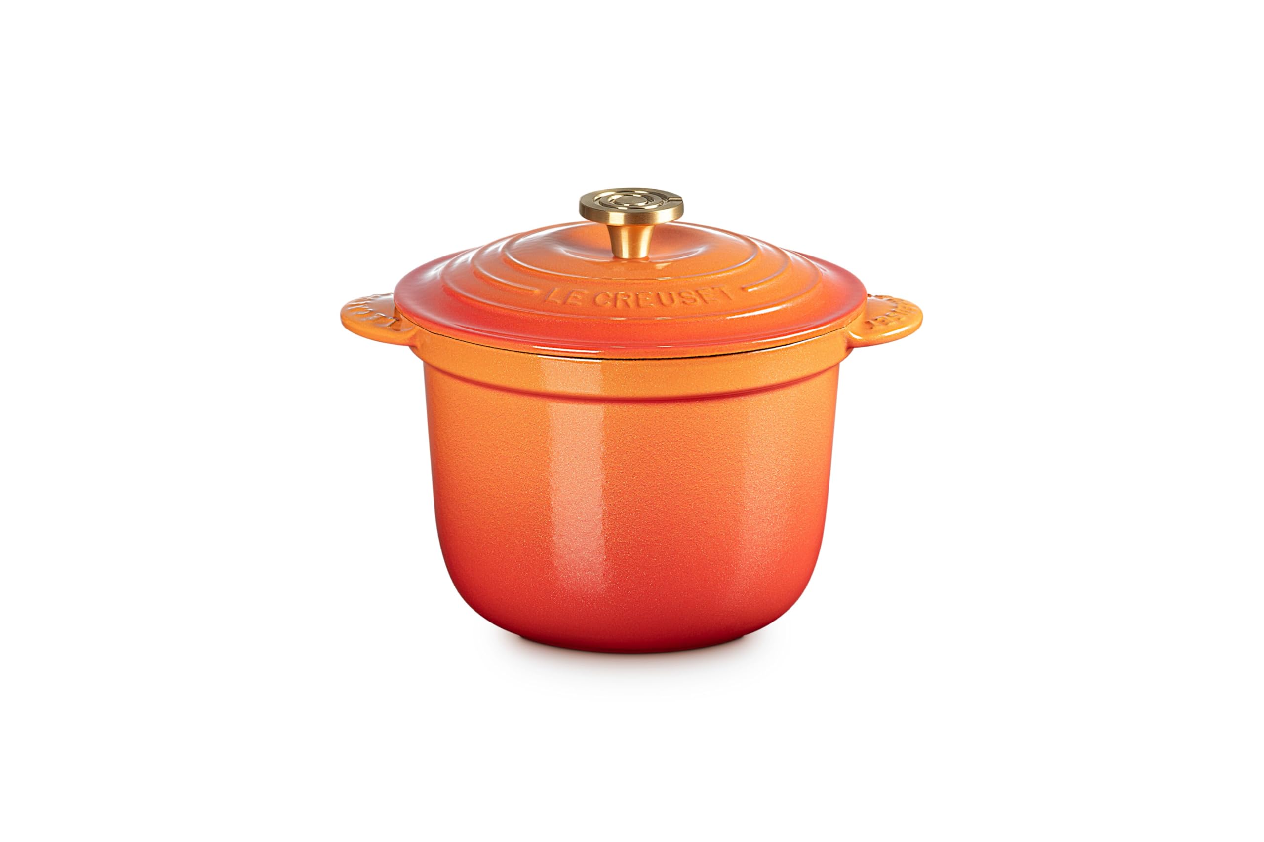 

Anniversary Le Creuset Cast Enameled Pot Cocotte Every 20 Flammedre Crucible Light Gold Knob Gas IH Oven Compatible Japanese [100th Goods] [Authorized