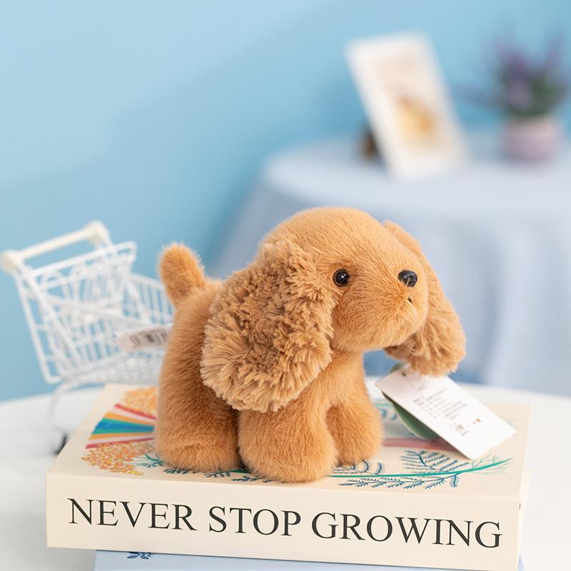 Cuddly Pose Puppy Series Plush Toys Mini Fluffy Schnauzer Poodle Bichon Rottweiler Golden Retriever Doll Lovely Desktop Pets