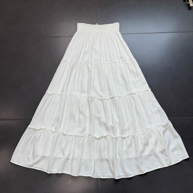 

Осень Новая Белый Лунный Свет Первая Любовь Свидание Белая Юбка А Силуэта Большой Подол Район Удобное Длинное Платье Юбка White Maxi Skirt S