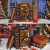 CRESYMME Miniaturhaus Puppenhaus Bücherregal Holz DIY 3D Hobby Handgefertigtes Set, (Weihnachtsplatz)