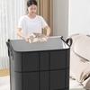 Super Large Capacity! Thick Black Woven Storage Bag For Home Use, Clothes, Blankets, Cotton Quilts, Organizing And Moving Tools