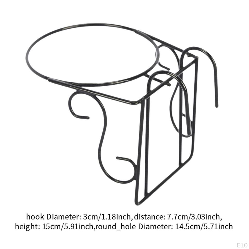 Railing Flower Pot Hanging Basket Planter Iron Art,Multipurpose,Potted Display Rack