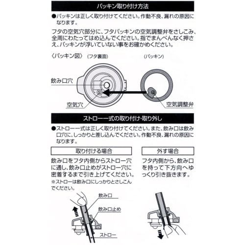 Skater Water Bottle Replacement Parts Spare Parts Stainless Steel Bottle Straw Gasket Set for SKCP3 P-SKCP3-SP-A