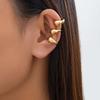 1Pcs Punk Gold Color Water Drop Half Empty Clip Earring For Women Fashion Metal Smooth C-Shaped Thick Ear Cuff Jewelry Gifts
