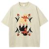 Cool Angel Demon Sheep T Shirts Unisex Washed Tees Men Women Short Sleeve T-shirts Cotton Streetwear T Shirts
