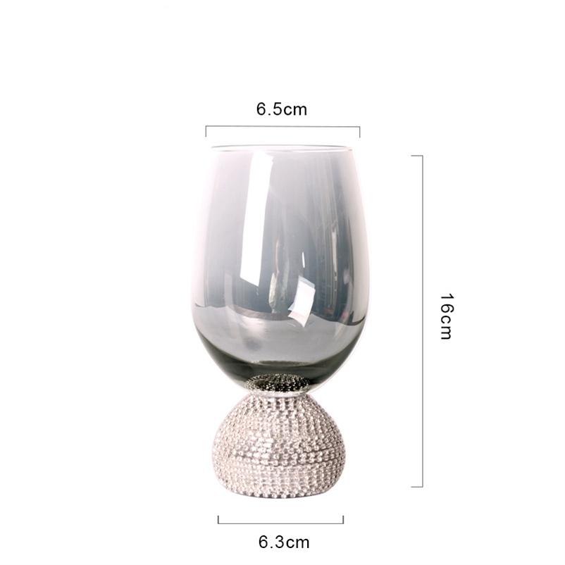 Fairy Wine Glass, Pink Diamond, Whiskey Wine Glass Decoration, Tall Glass, Simple Light, Luxury Champagne Glass