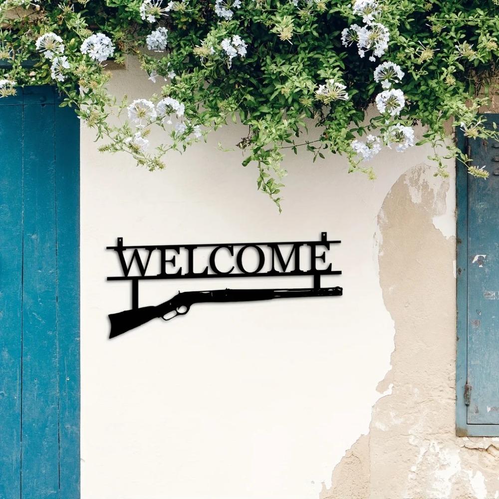 Добро пожаловать домой с уникальным металлическим знаком в виде оружия — идеально — фото 7