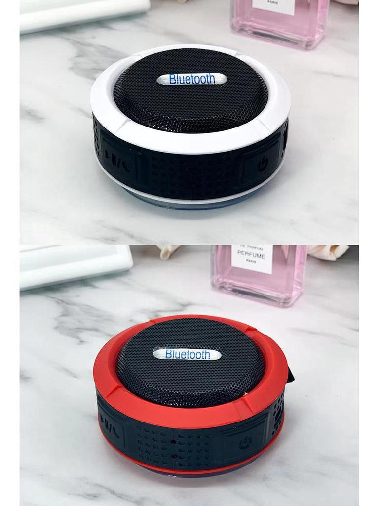 Boxă Bluetooth C6 Impermeabilă: Portabil, Ventuză, Fără fir, Exterior, Apeluri hands-free, Cataramă de agățare