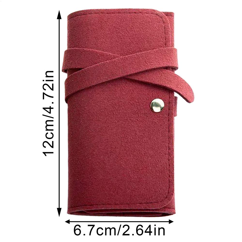

Travel Jewelry Organizer Portable Jewelry Roll Up Pouch Foldable Earring Storage Pouch For Women Wife Girlfriend Travelers красный