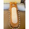 Rilakkuma Long Body Hugging Pillow - Soft Fluffy Cylindrical Brown Bear Bolster Plush Cushion For Bedroom Sofa Decor Gift