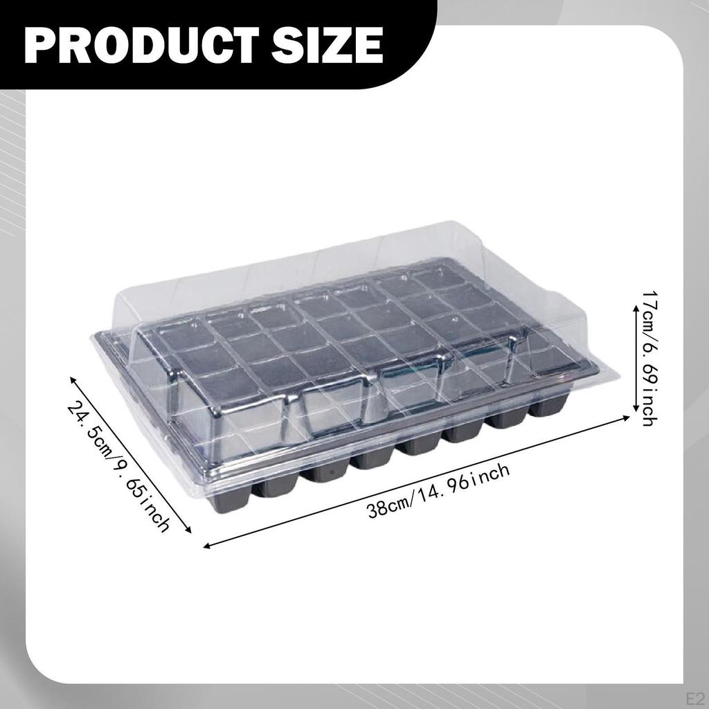 Plant Starter Tray 40 Cells Indoor Transparent,Plant Germination Sprouting Container for