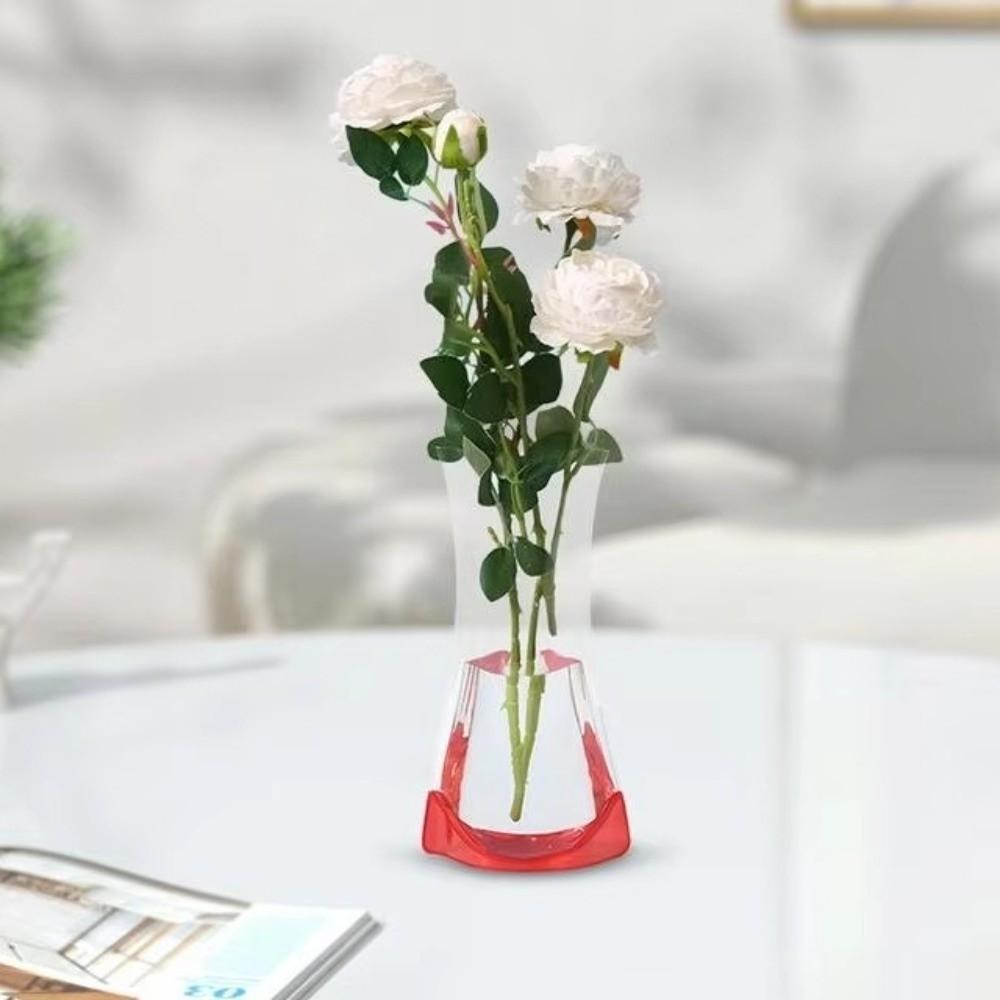 5Pcs Folding Hydroponic Floral Vase Shatterproof Plant Containers  Outdoor Travel