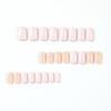 Wearable Nail Sticker Pink Nail Piece with Three-color Flower Nail Piece Wearable Nail Short Nail Piece Fake Nail