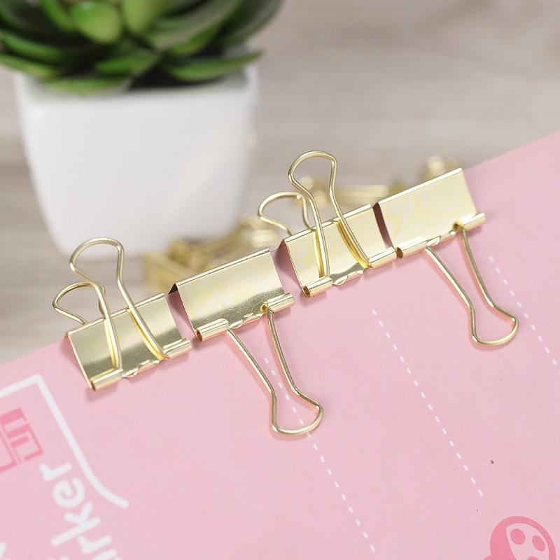 Gold Metal Dovetail Clip Ticket Collection Office Supplies Office Accessories Paper Clips Para Papel Paper Clip Binder Clips