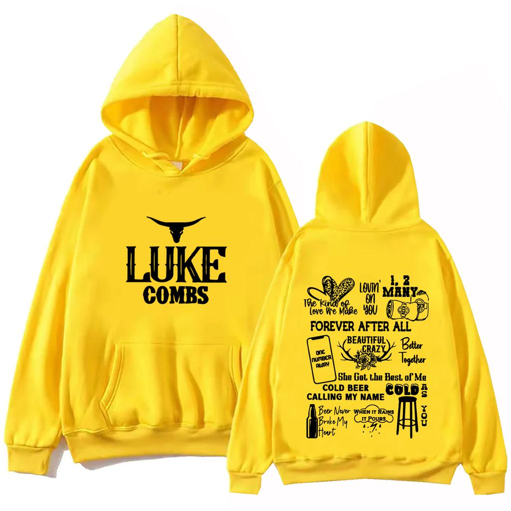 Luke Combs Tour Hoodie Tops Long Sleeve Regular Sweatshirt Music Fans Gift Spring Summer Casual