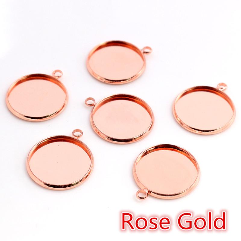 High Quality 10/12/14/16/18/20mm Iron Material One Loops Cameo Setting Base Cabochon Setting Base