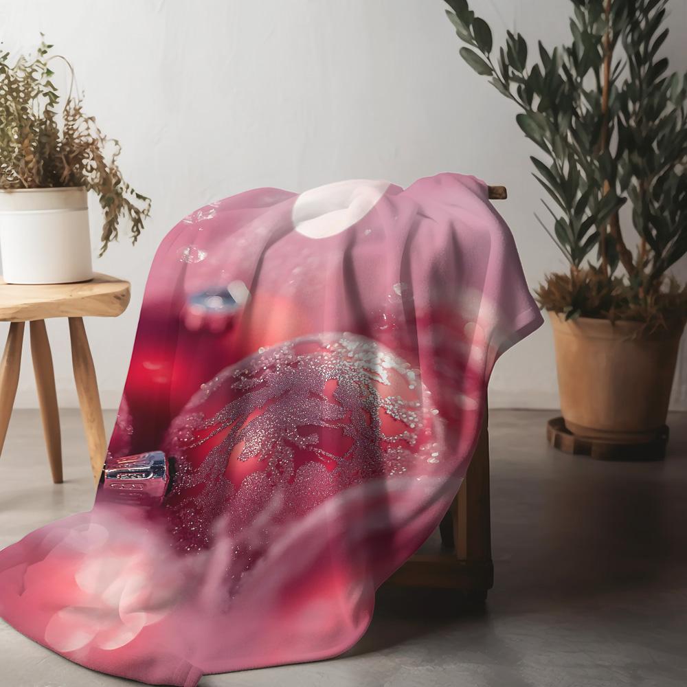 Tuniu Soft Plush Throw Blanket Bed Sofa Decorative Romantic Rose Eye Night Eye Throw Blanket 75x90cm