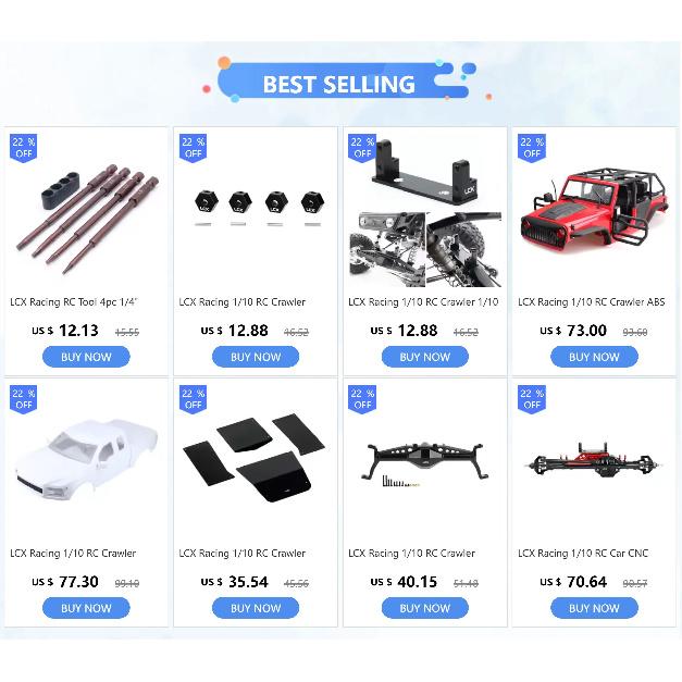 LCX Racing 1/10 RC Crawler CNC Brass AR44 Front Axle Steering Knuckles for Axial SCX10 II 90046 90047 Upgrades Parts Accessories