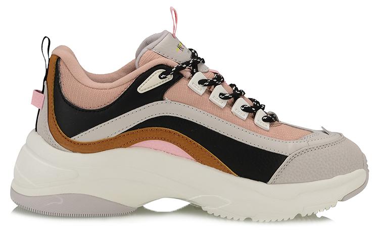 Li Ning Aurora WindWalker Cushioning, Wear Resistant Low top Athletic Shoes Women's Black Gray Brown AGCP298-3