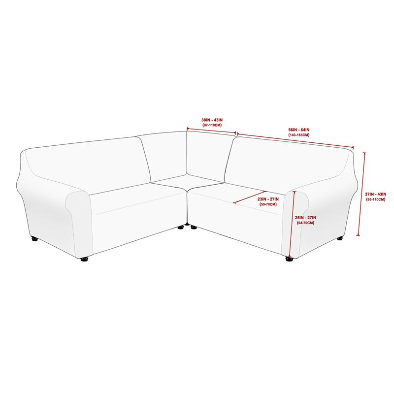 5-Sitzer-Samt-Sofabezug, dehnbar, L-förmig, Schnittsofa-Schonbezüge für Wohnzimmer, rutschfest, waschbar, Sessel-Couch-Bezüge