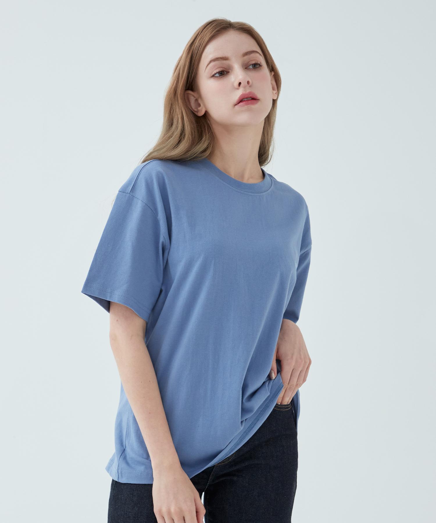 Wise Basic Logo T-Shirt (Indigo) M