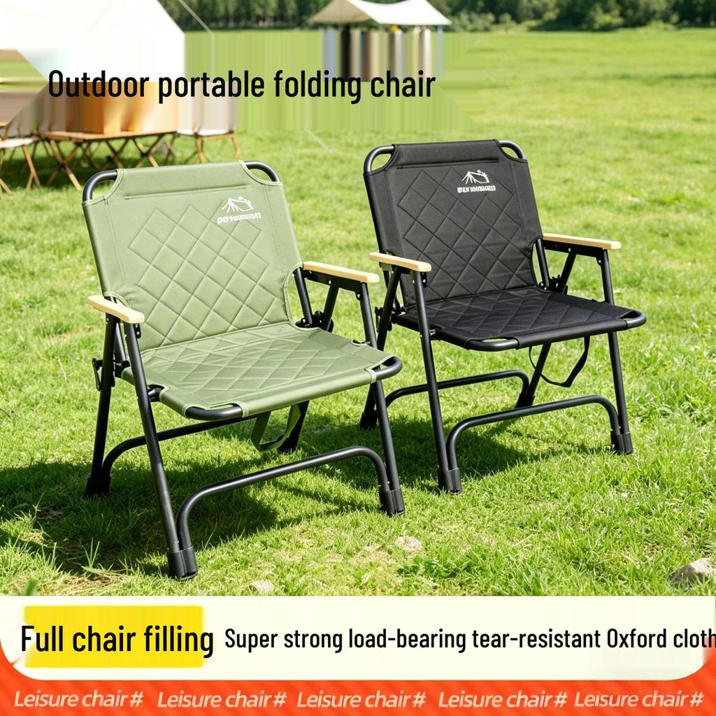 Export Plus Thickened Cotton Kermit Folding Chair: Portable Outdoor Picnic, Beach, and Camping Seat