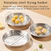 Stainless Steel Round Drain Tray Oven Safe Nonstick Oil Draining Baking Pan for Low Fat Cooking Meals