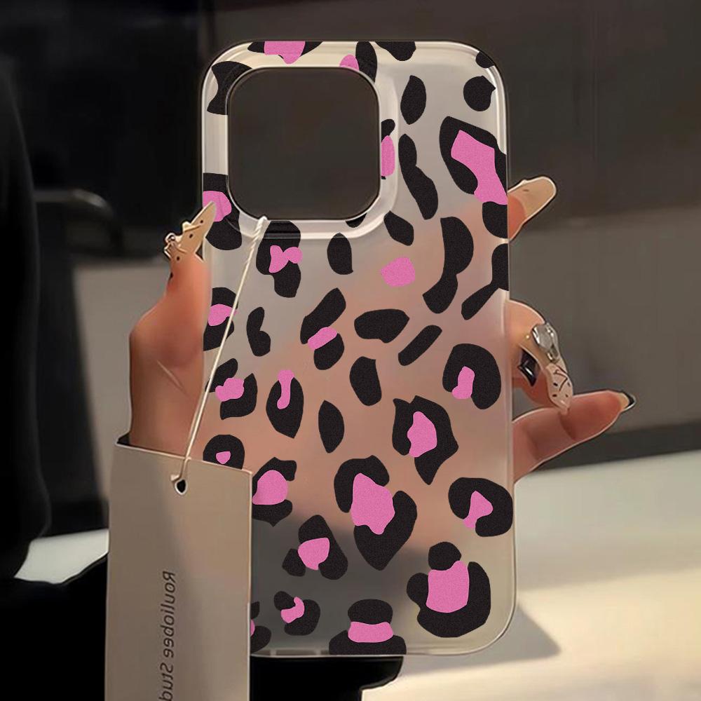 INS Black Leopard Print Phone Case For iPhone 15 13 11 12 14 16 Pro Max 13 12 Mini 15 16 Plus Soft Shockproof Bumper Cover Funda