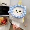 Space Saving Napkin Box Hanging Tissue Holder Foldable Fabric Dispenser Multipurpose Storage Bag Durable Portable Organizer for Car And Office Desk
