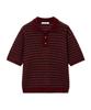 INTEMPOMOOD Honeybee Stripe Collar Knitwear_Wine