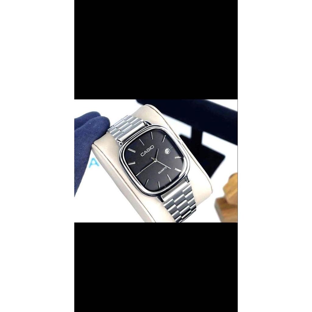 Used CASIO LTP-E117 Quartz Watch Square Black Dial