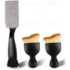 3PCS Interior Detailing Kit, Soft Dual Head Scratch-Free Brush Set | Trilobal Bristle & Curved Design, Dashboard Vent Crevice Tool, Auto & Household