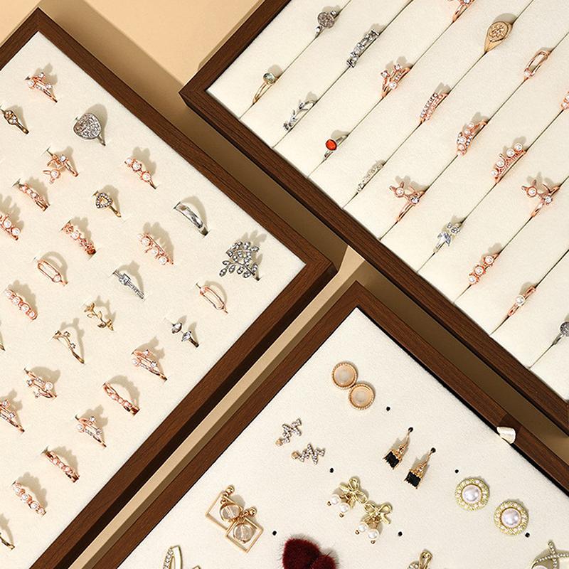 Vintage Ring Display Stand Large Capacity Jewelry Storage Rack Suitable For Rings, Earrings  Jewelry Display Stand