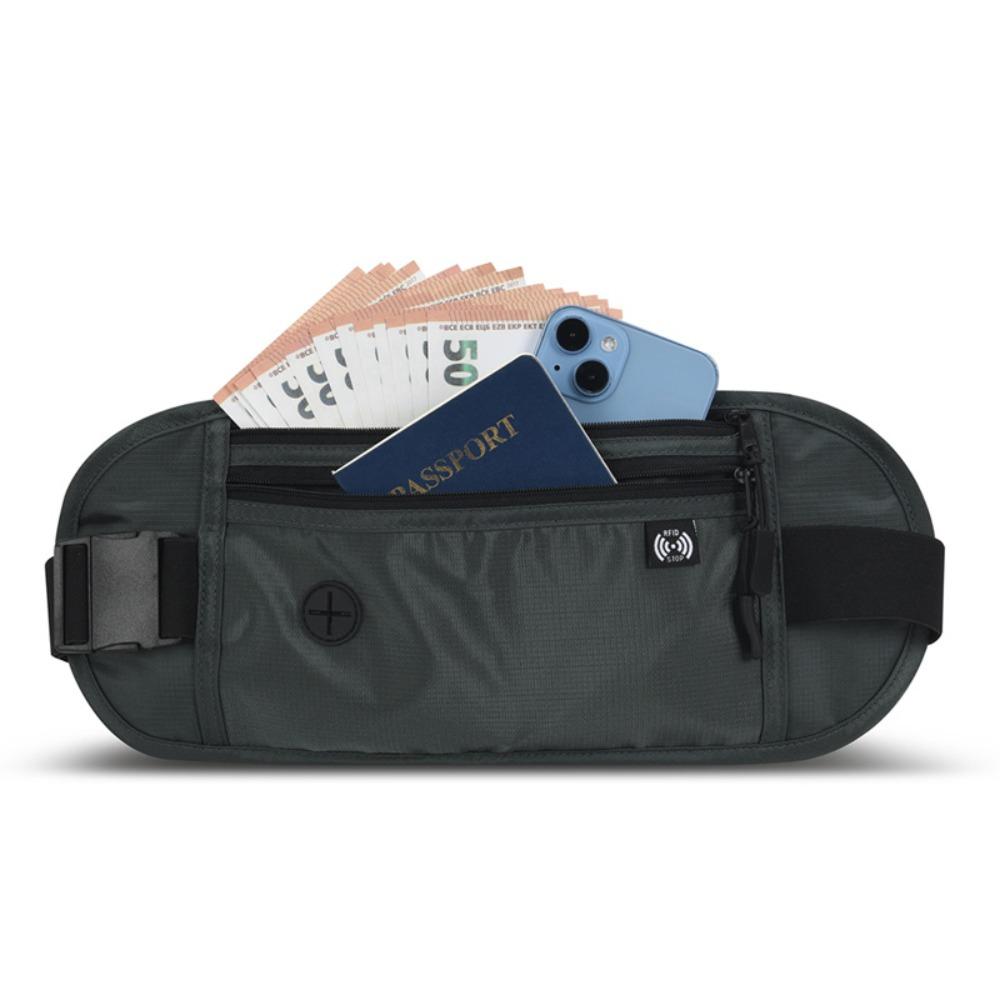 Outdoor Sports Money Belt RFID Blocking Phone Belt Security Waist Pack