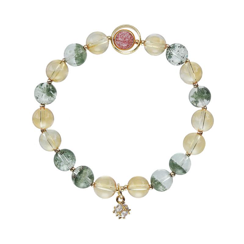Natural Crystal Green Ghost Bracelet Women S Gypsy Star Citrine Bracelet Diy Fashion Niche Jewelry